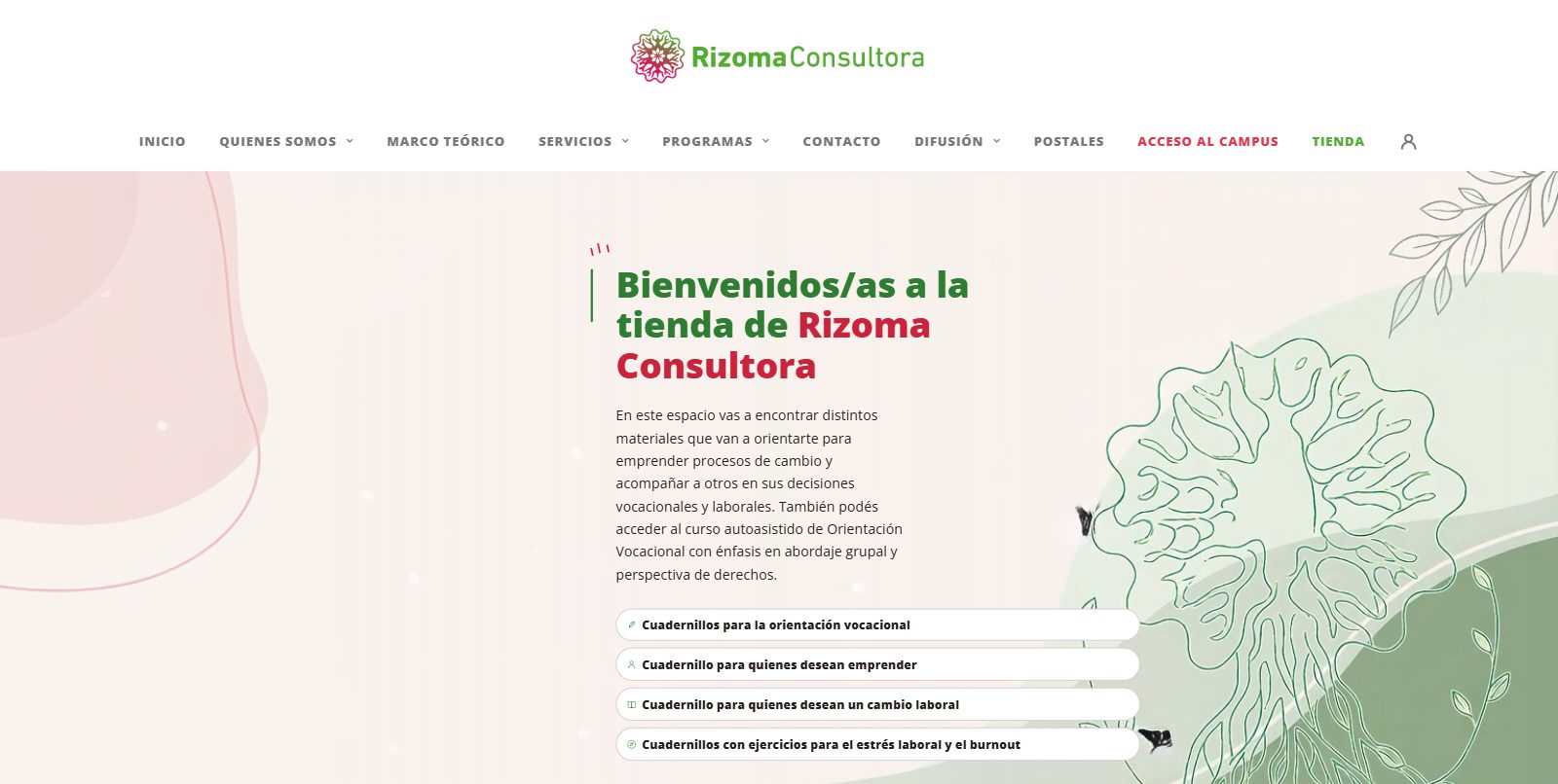 Rizoma — portada de la tienda